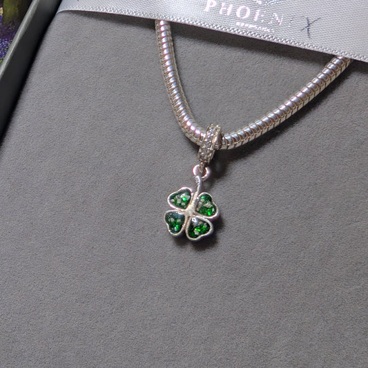Four Leaf Clover CZ charm