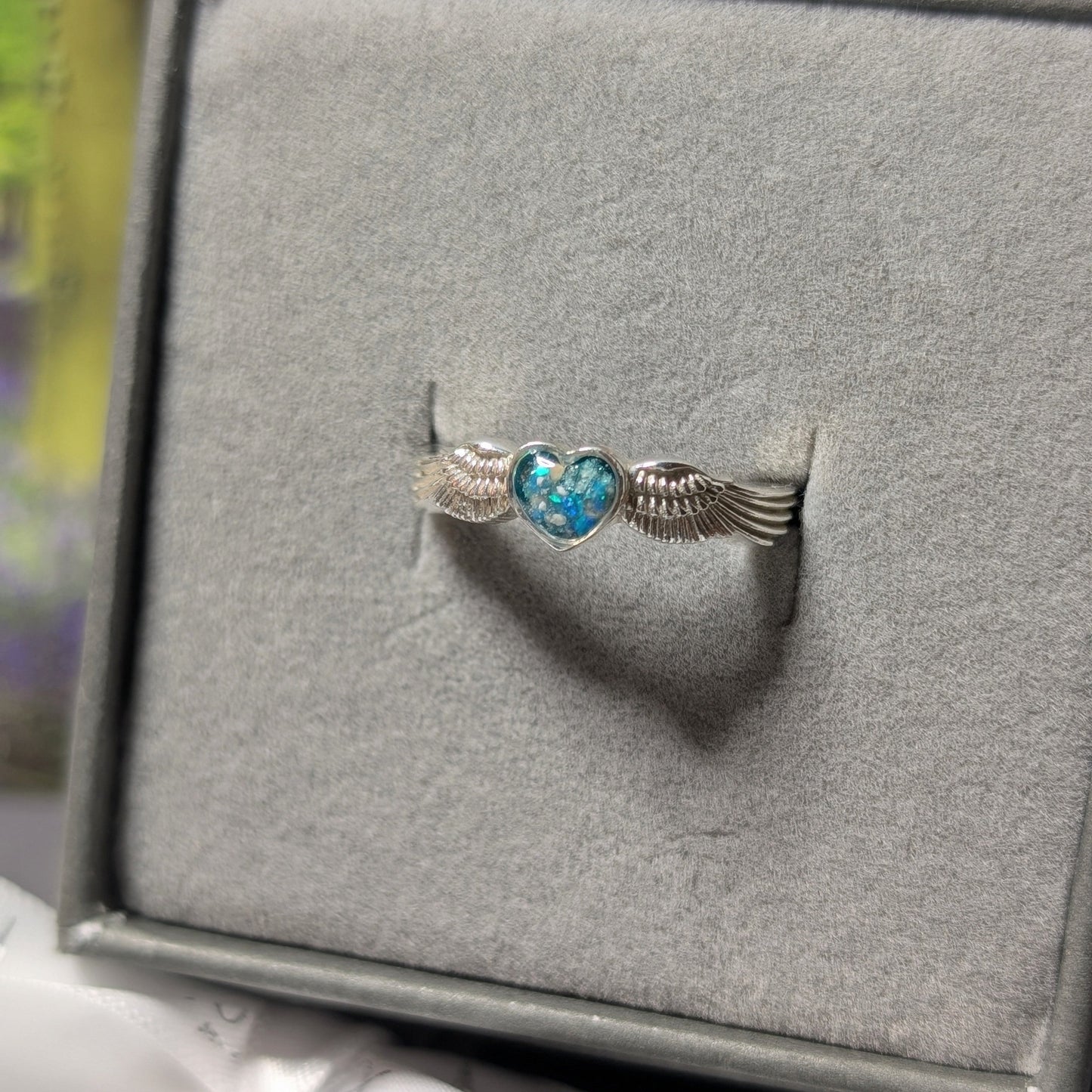 Angel Wing Heart ring